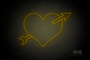 Arrowed Heart - LED neon sign