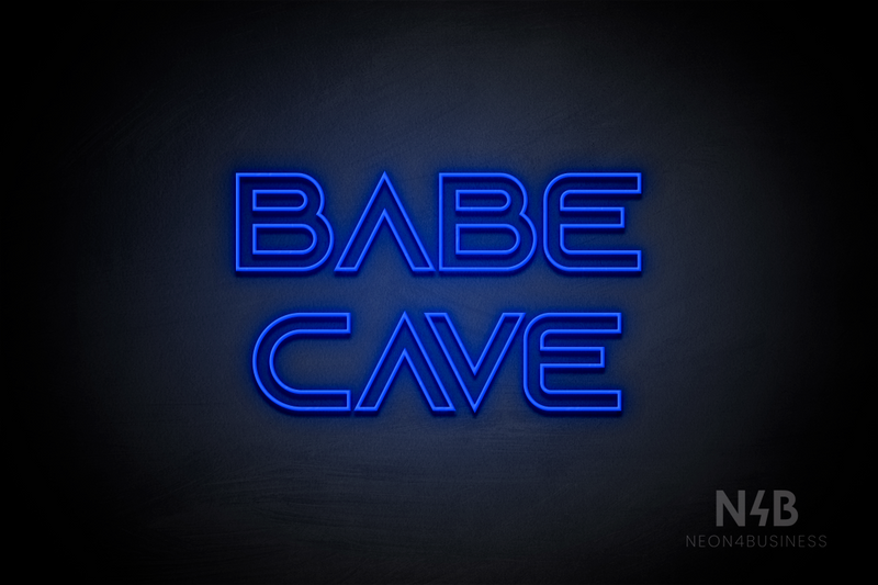 "BABE CAVE" (Locked font) - LED neon sign