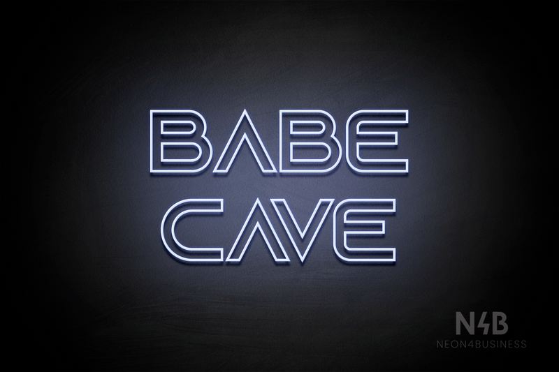 "BABE CAVE" (Locked font) - LED neon sign