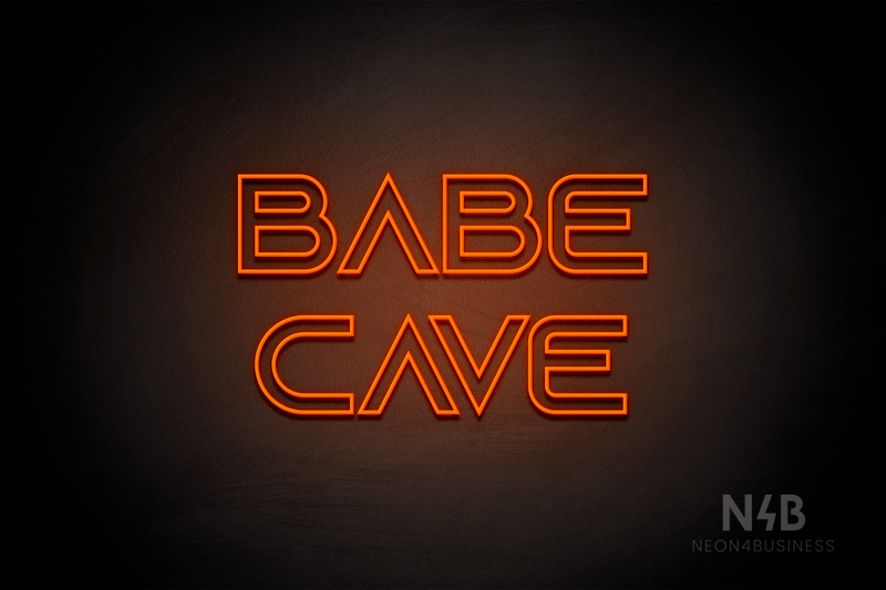 "BABE CAVE" (Locked font) - LED neon sign