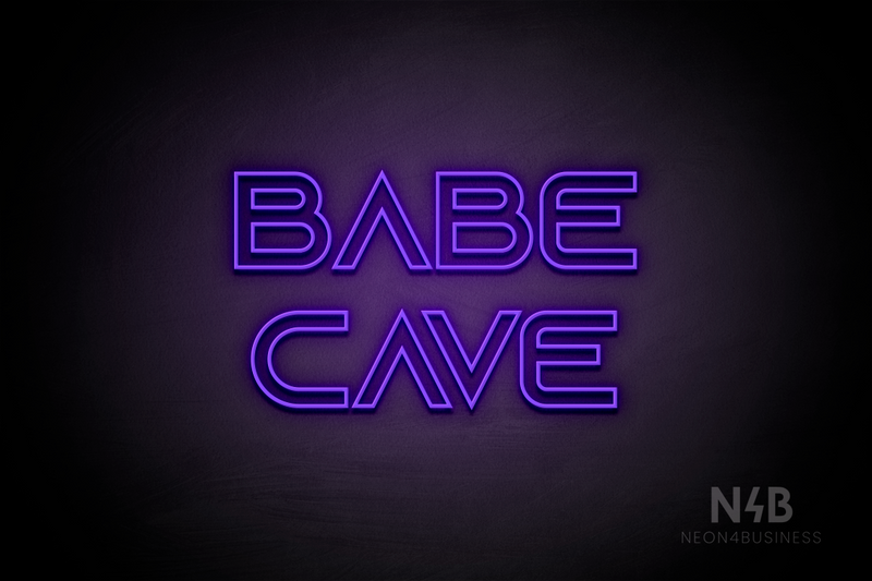 "BABE CAVE" (Locked font) - LED neon sign