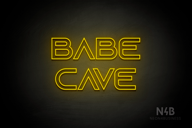 "BABE CAVE" (Locked font) - LED neon sign