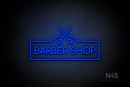 "BARBER SHOP" scissors sign (Cooper font) - LED neon sign