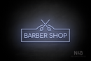 "BARBER SHOP" scissors sign (Cooper font) - LED neon sign