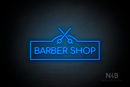 "BARBER SHOP" scissors sign (Cooper font) - LED neon sign