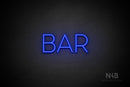 "BAR" (Sunny Day font) - LED neon sign