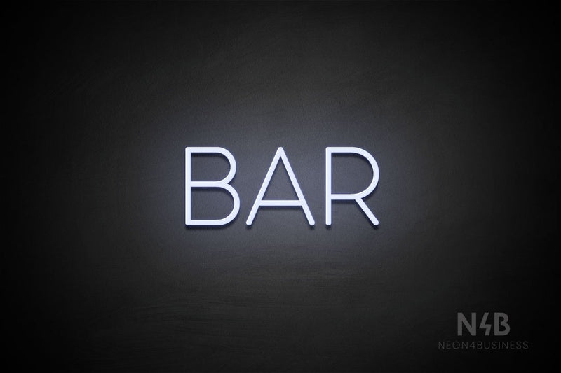 "BAR" (Sunny Day font) - LED neon sign