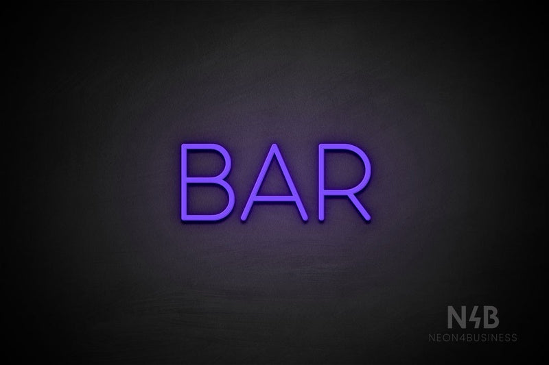 "BAR" (Sunny Day font) - LED neon sign
