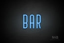 "BAR" (Benjollen font) - LED neon sign
