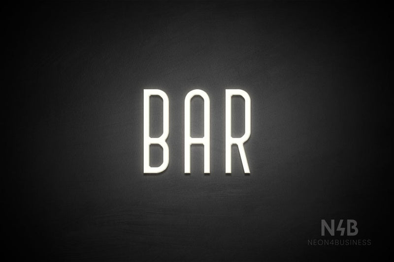 "BAR" (Benjollen font) - LED neon sign