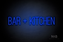 "BAR + KITCHEN" (Diamond font) - LED neon sign