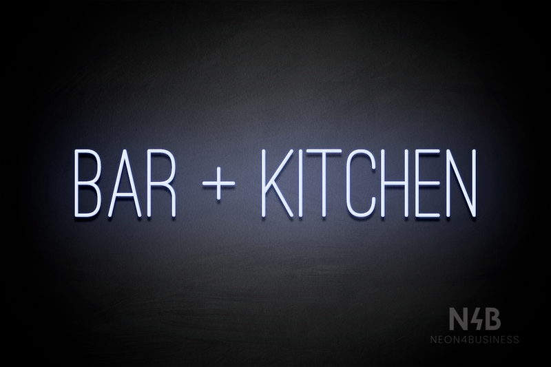 "BAR + KITCHEN" (Diamond font) - LED neon sign