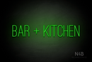 "BAR + KITCHEN" (Diamond font) - LED neon sign