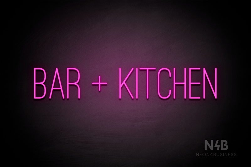 "BAR + KITCHEN" (Diamond font) - LED neon sign