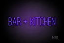 "BAR + KITCHEN" (Diamond font) - LED neon sign