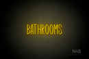 "BATHROOMS" (Inspired font) - LED neon sign