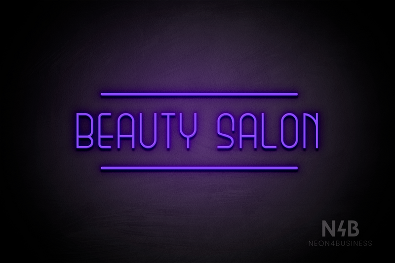 "BEAUTY SALON" (Bubbles font) - LED neon sign