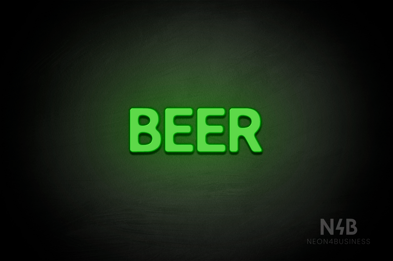 "BEER" (Adventure font) - LED neon sign