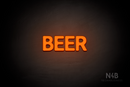 "BEER" (Adventure font) - LED neon sign