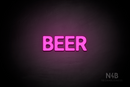 "BEER" (Adventure font) - LED neon sign