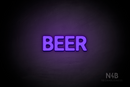 "BEER" (Adventure font) - LED neon sign