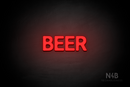 "BEER" (Adventure font) - LED neon sign