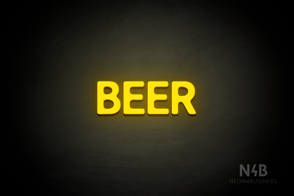 "BEER" (Adventure font) - LED neon sign