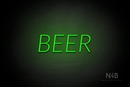 "BEER" (Optika font) - LED neon sign