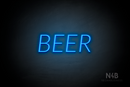 "BEER" (Optika font) - LED neon sign