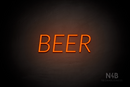 "BEER" (Optika font) - LED neon sign