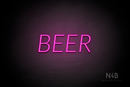 "BEER" (Optika font) - LED neon sign