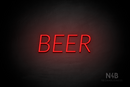 "BEER" (Optika font) - LED neon sign
