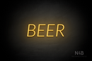 "BEER" (Optika font) - LED neon sign