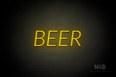"BEER" (Optika font) - LED neon sign