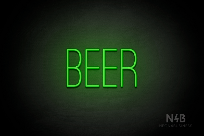 "BEER" (Diamond font) - LED neon sign