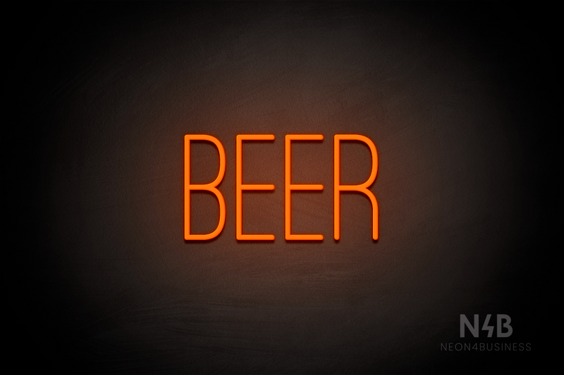 "BEER" (Diamond font) - LED neon sign