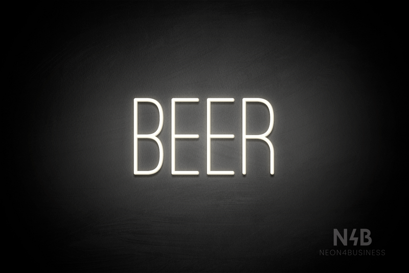 "BEER" (Diamond font) - LED neon sign