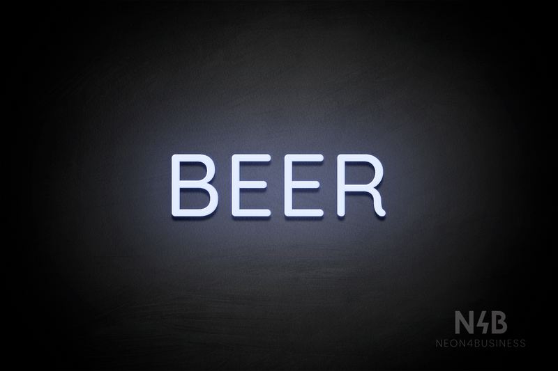 "BEER" (Castle font) - LED neon sign