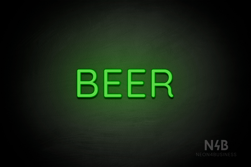 "BEER" (Castle font) - LED neon sign
