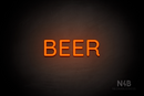 "BEER" (Castle font) - LED neon sign