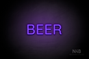 "BEER" (Castle font) - LED neon sign