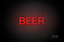 "BEER" (Castle font) - LED neon sign