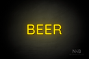 "BEER" (Castle font) - LED neon sign