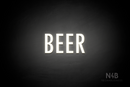 "BEER" (Fritz condensed font) - LED neon sign