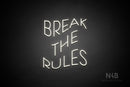 "BREAK THE RULES" (Paradise font) - LED neon sign