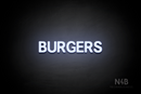 "BURGERS" (Adventure font) - LED neon sign