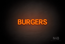 "BURGERS" (Adventure font) - LED neon sign
