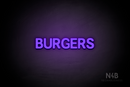 "BURGERS" (Adventure font) - LED neon sign