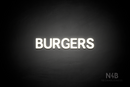 "BURGERS" (Adventure font) - LED neon sign