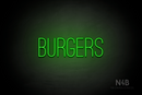 "BURGERS" (Diamond font) - LED neon sign